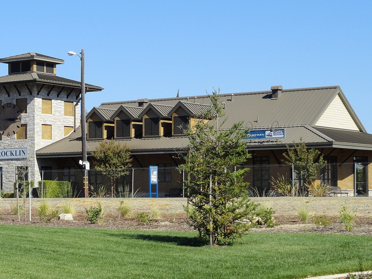 The Rocklin Amtrak station and Chamber of Commerce building