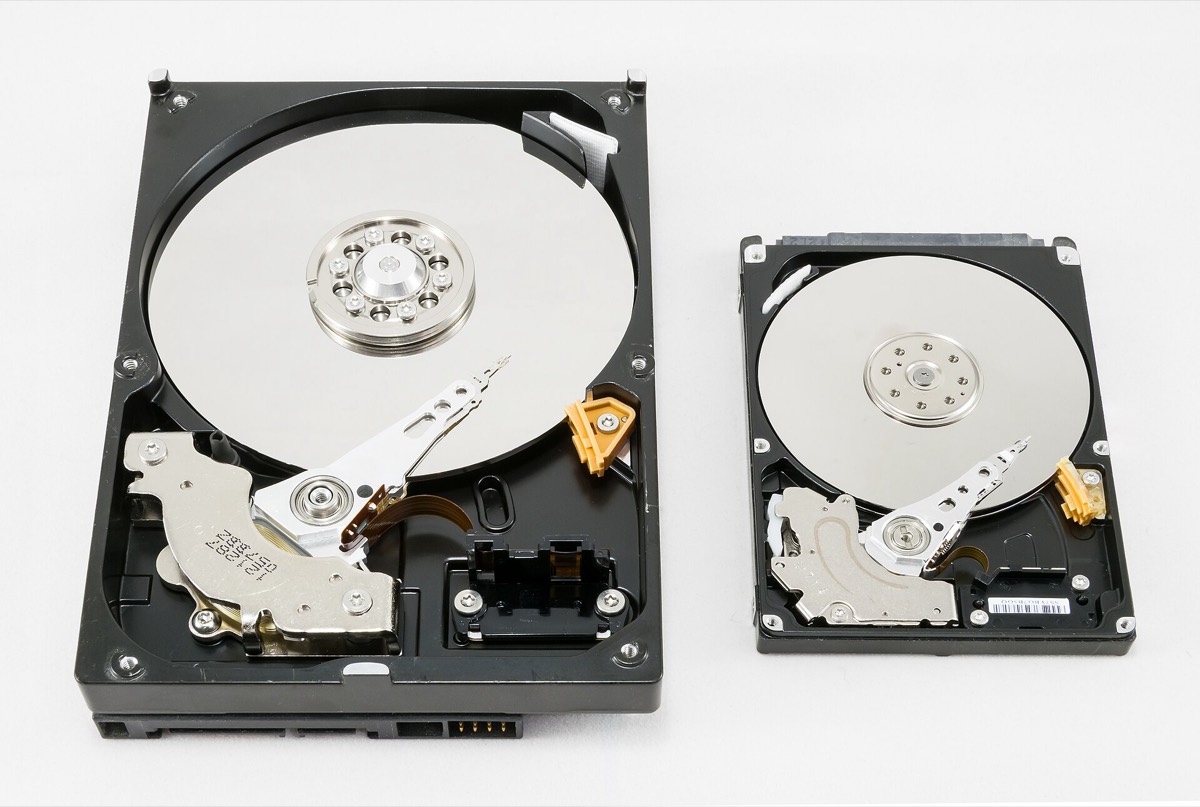 The internals of a hard disk drive